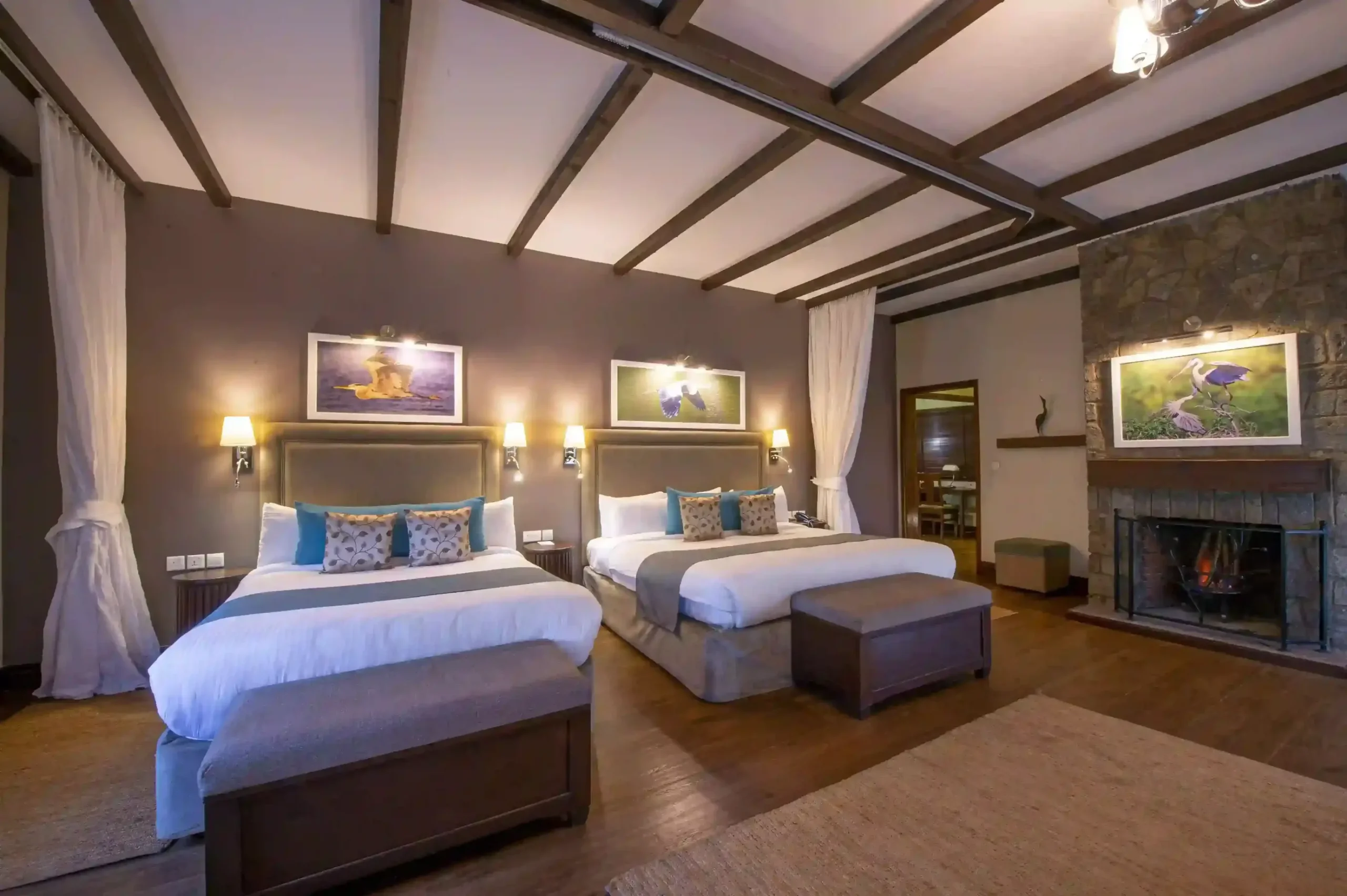 twin-cottage-interior-The Retreat-at-Ngorongoro-Lodge