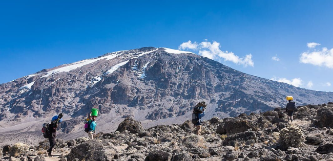 climbers at simba camp