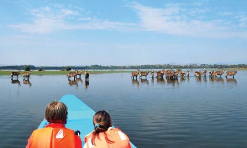 Canoeing on Momella Lake in Arusha