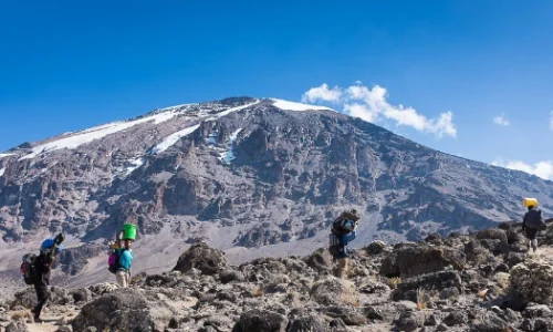 climbers at simba camp
