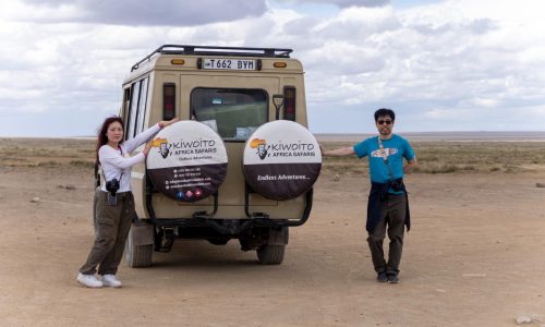 couples in serengeti national park on a honeymoon safari with kiwoito africa safaris