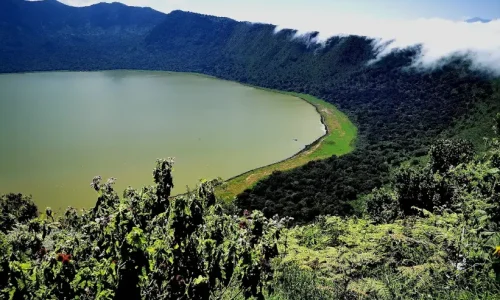 Ngorongoro Crater-aerial photo Tanzania